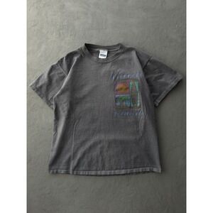 Vintage 90s Coronado California Grey Single Stitch Surfing T-shirt Cotton L USA
